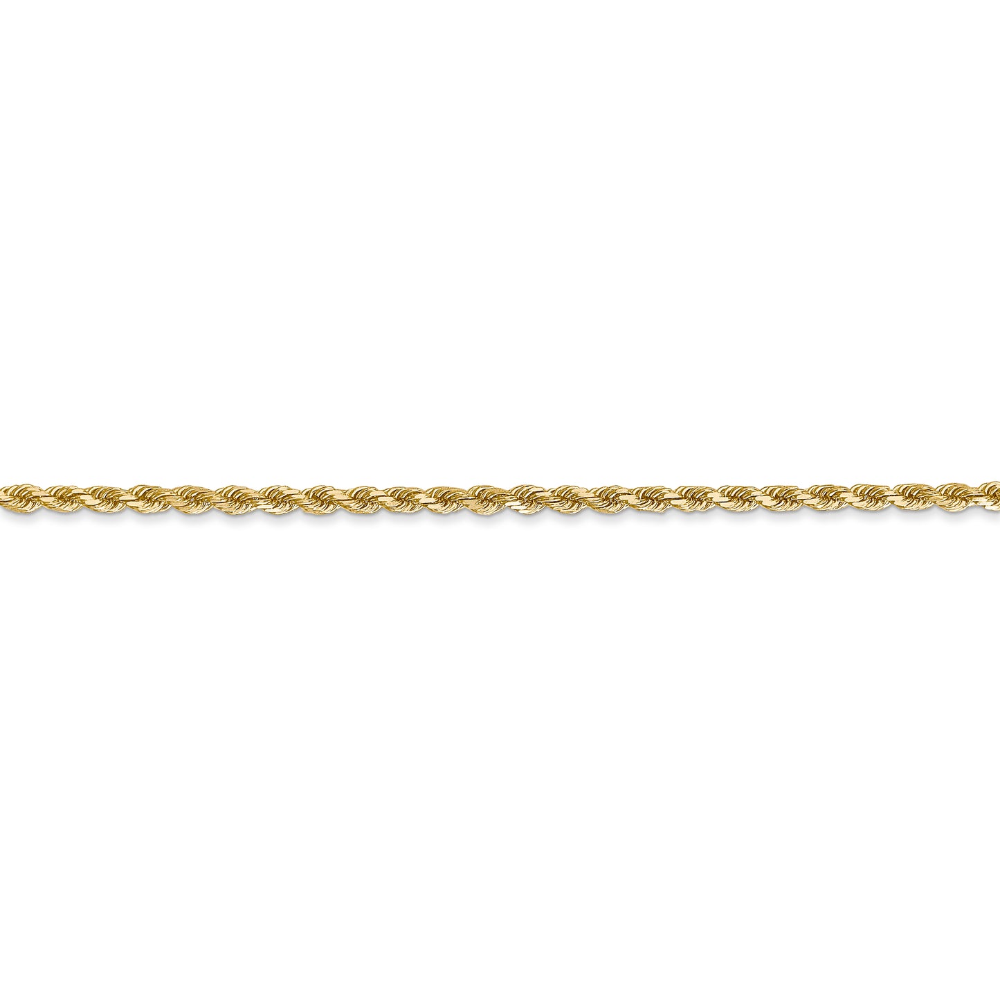 14k 2mm D/C Rope with Lobster Clasp Chain - Solomon Jewelers