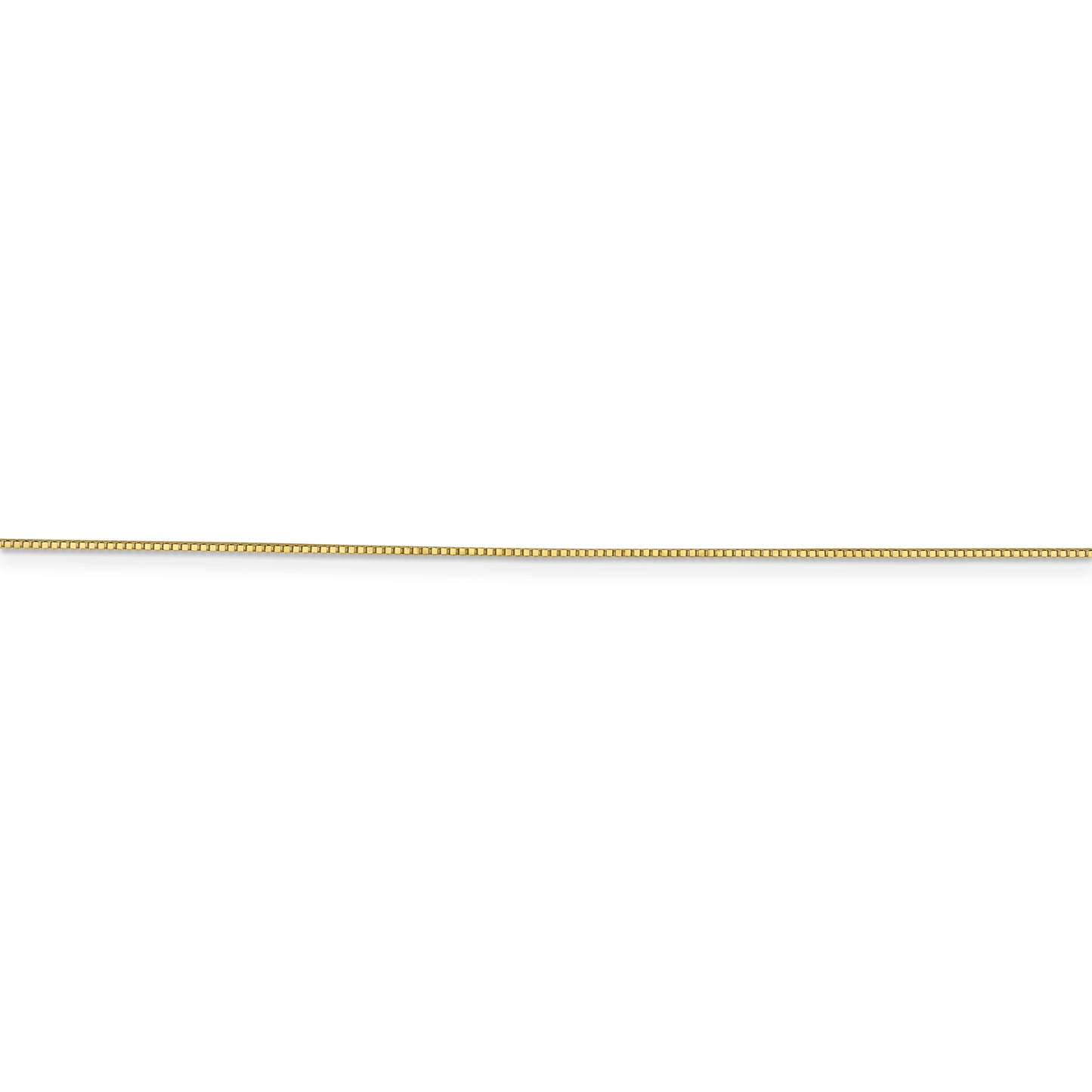 10k .7mm Box Chain - Solomon Jewelers