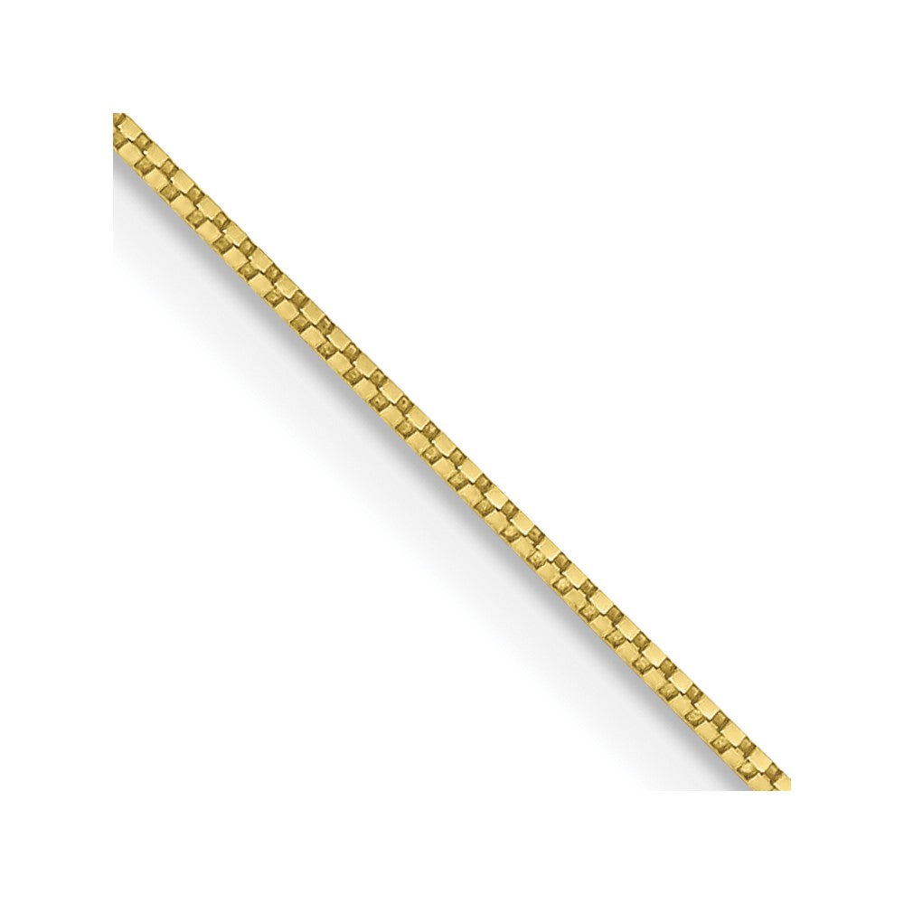 10k .7mm Box Chain - Solomon Jewelers