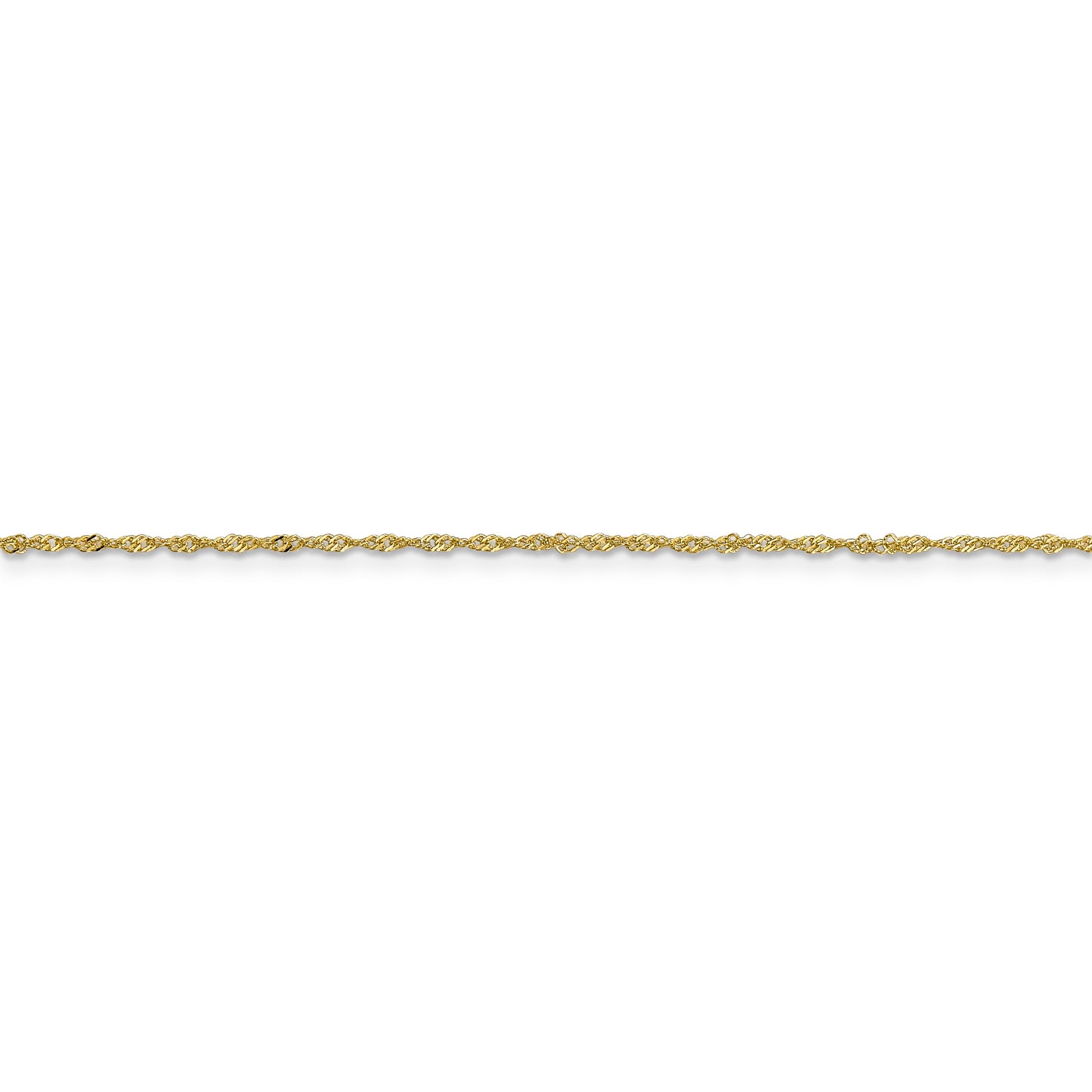10k 1.1mm Singapore Chain - Solomon Jewelers