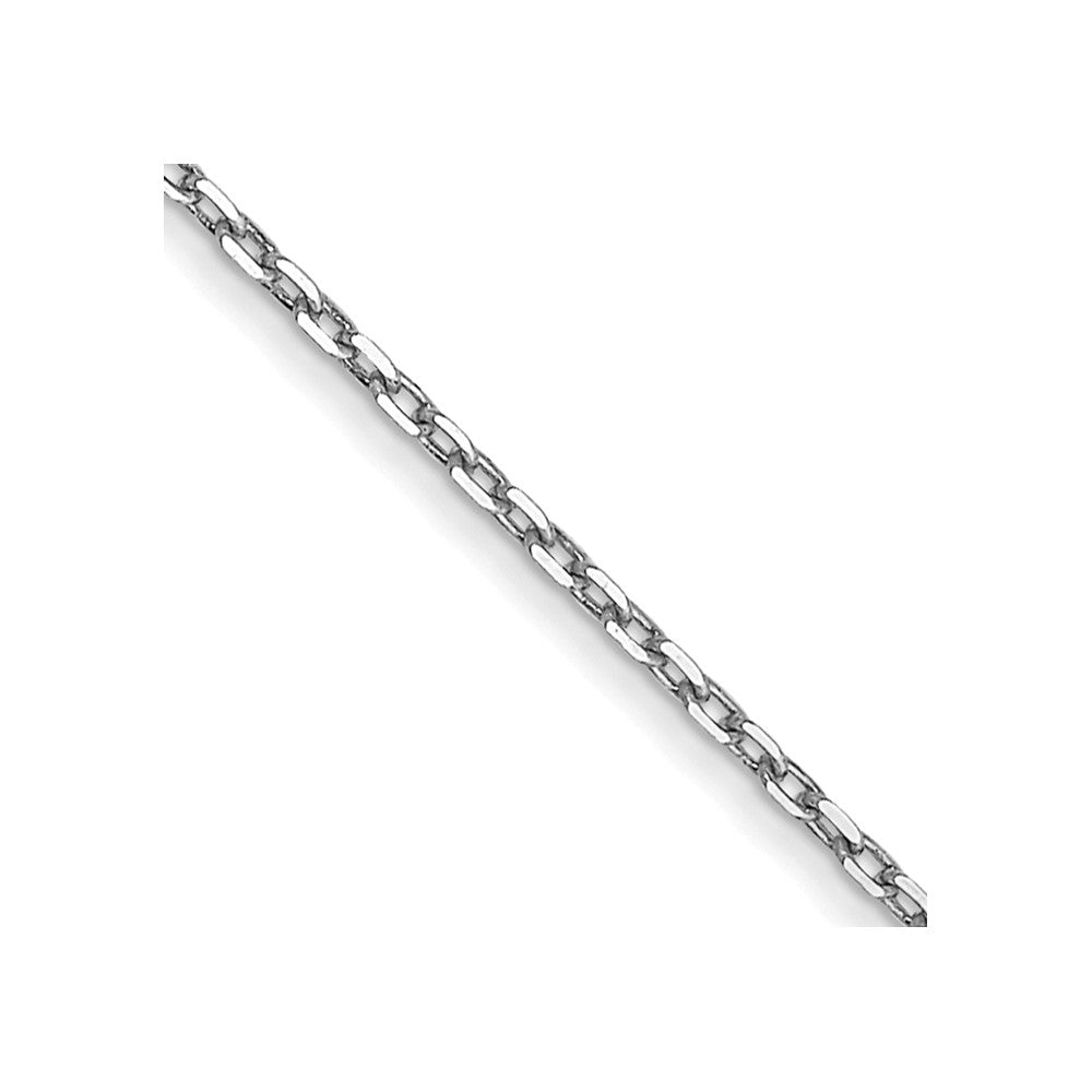 10k WG .8mm D/C Cable with Spring Ring Clasp Chain - Solomon Jewelers
