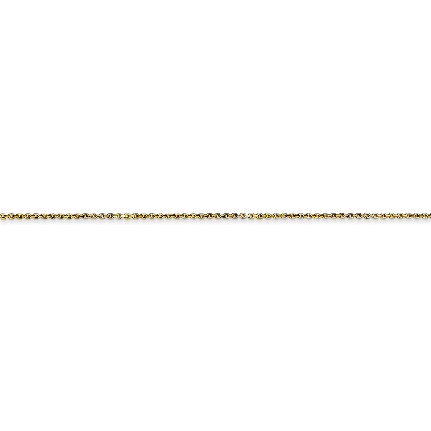 10k .8mm D/C Round Open Link Cable Chain - Solomon Jewelers