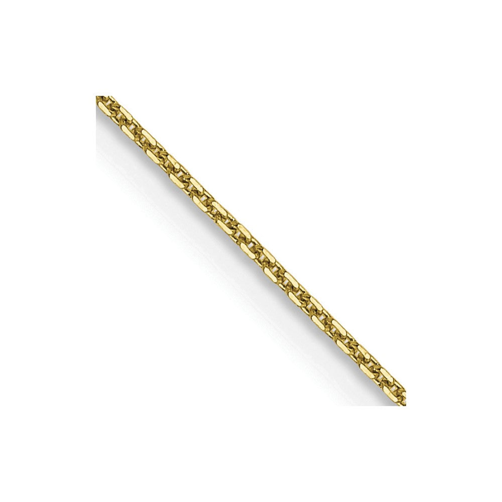 10k .8mm D/C Round Open Link Cable Chain - Solomon Jewelers