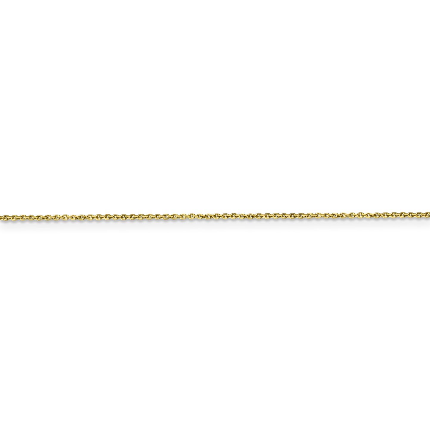 10k .9mm D/C Round Open Link Cable Chain - Solomon Jewelers