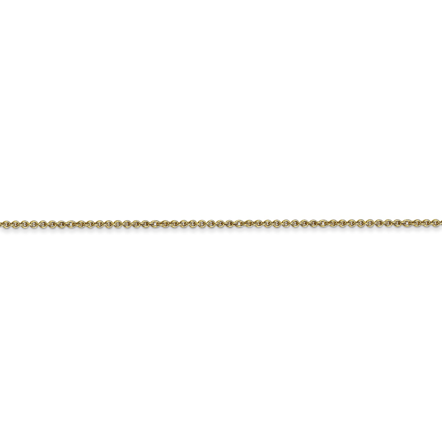 10k 1mm Round Open Link Cable Chain - Solomon Jewelers