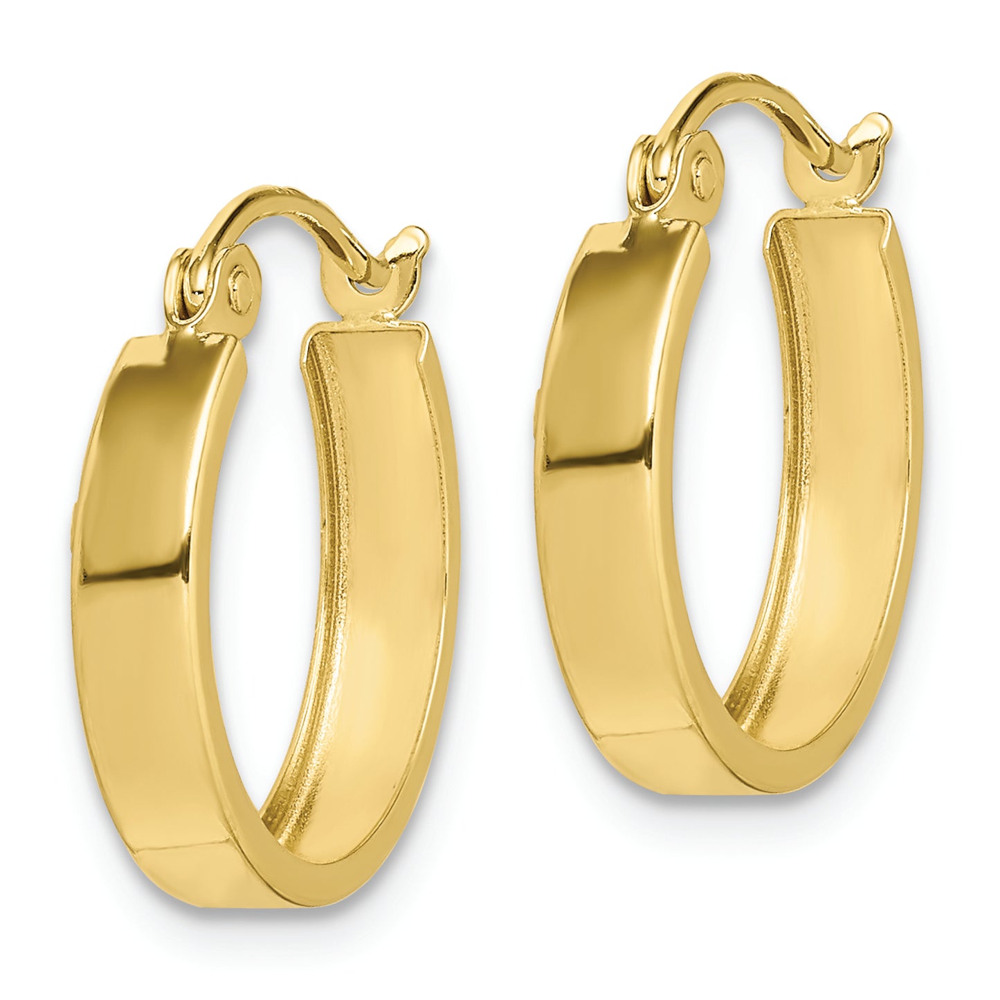 10K Square Tube Hoop Earrings - Solomon Jewelers