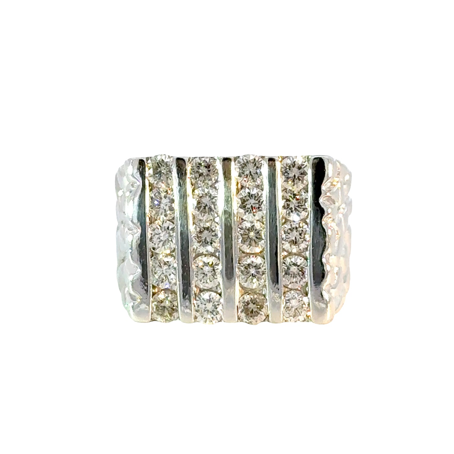 2 CT TW Men's Diamond Ring in 14K White Gold - Solomon Jewelers