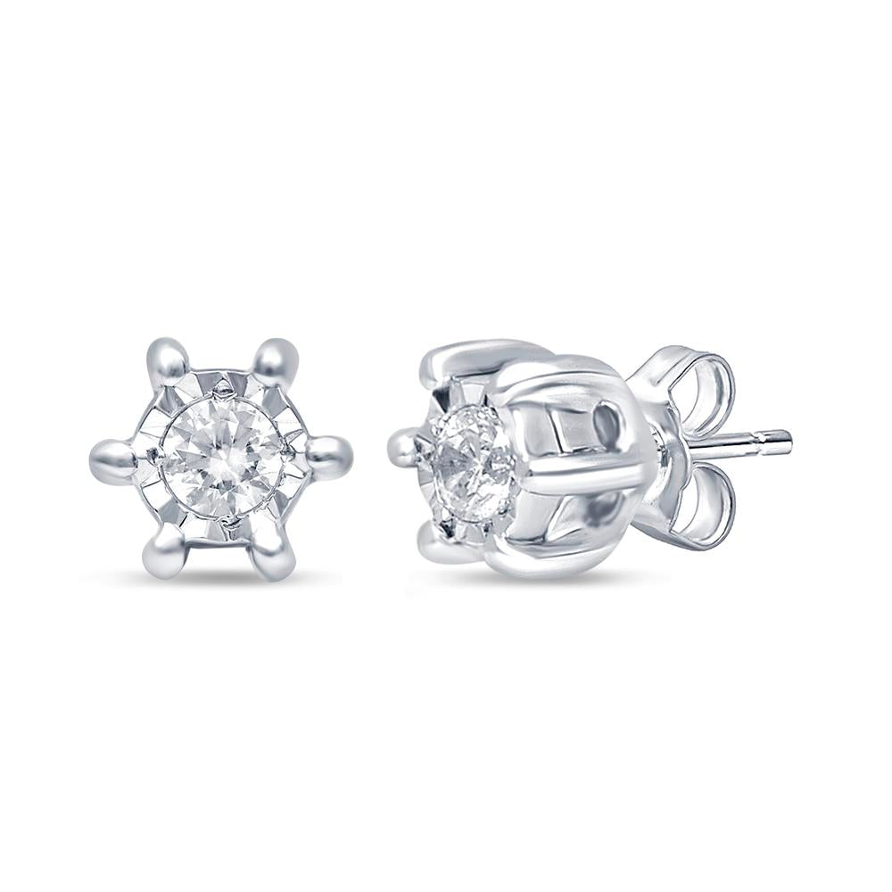 10K 0.05ct Diamond Earring - Solomon Jewelers
