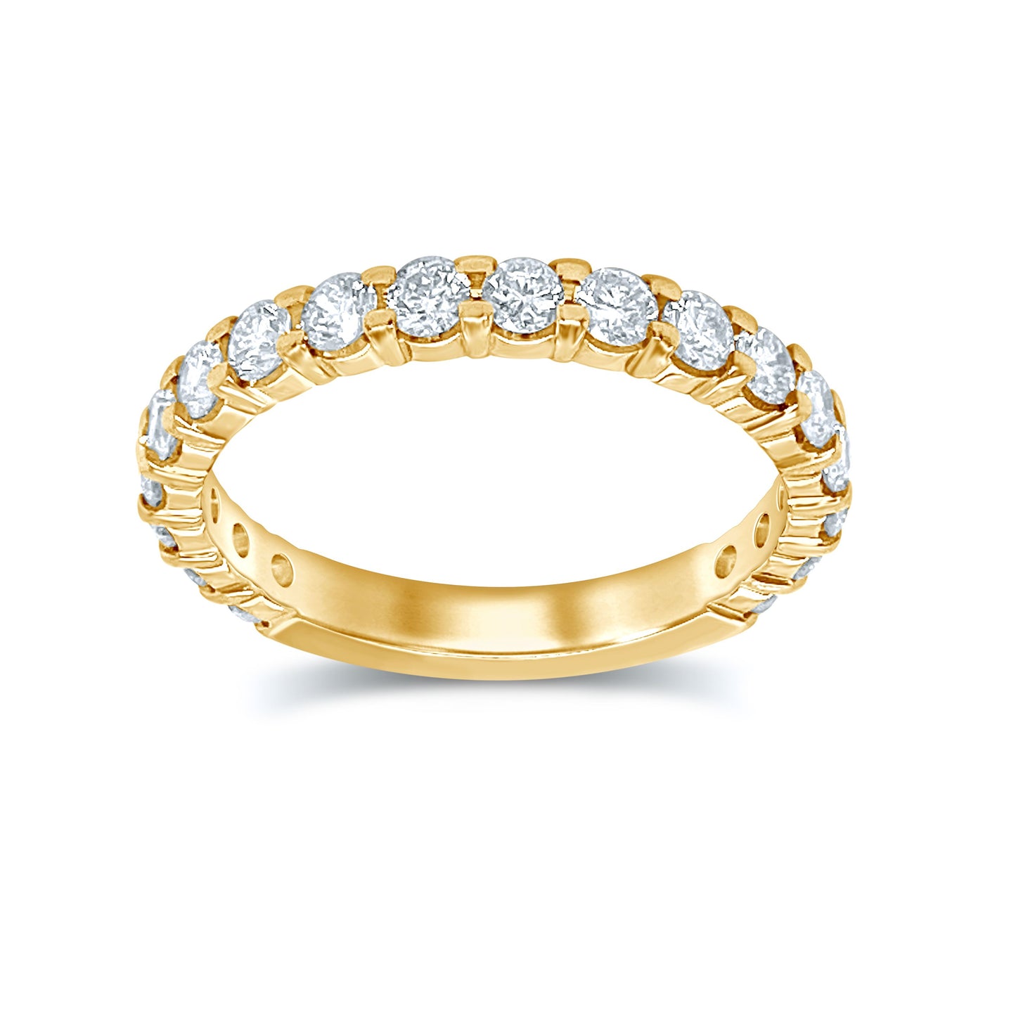 14K 0.90CT Diamond Band (18 Diamond Stones) - Solomon Jewelers