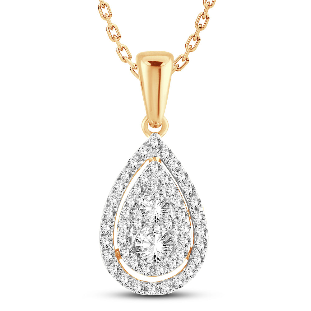 14K 0.40CT Diamond Pendant - Solomon Jewelers