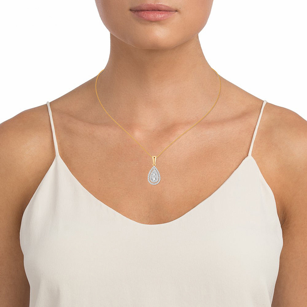 14K 0.40CT Diamond Pendant - Solomon Jewelers