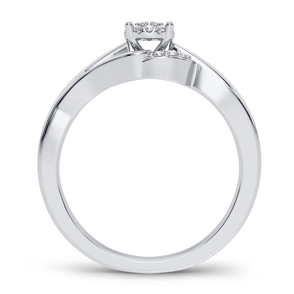 14K 0.11CT Diamond Ring - Solomon Jewelers