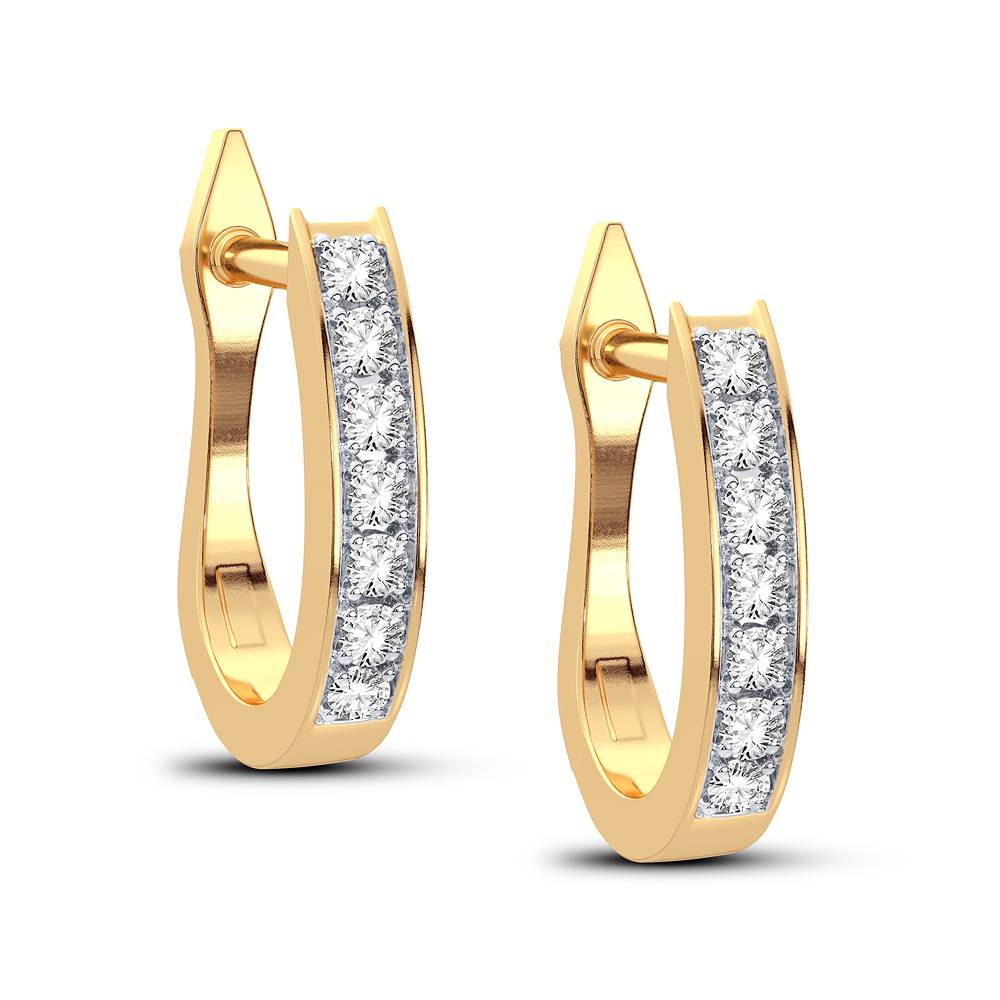 10K 0.06CT Diamond Earring - Solomon Jewelers