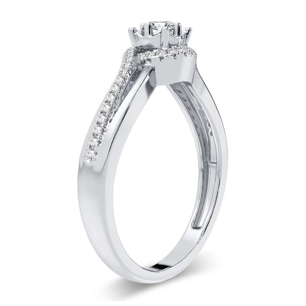 14K 0.20CT Diamond Ring - Solomon Jewelers