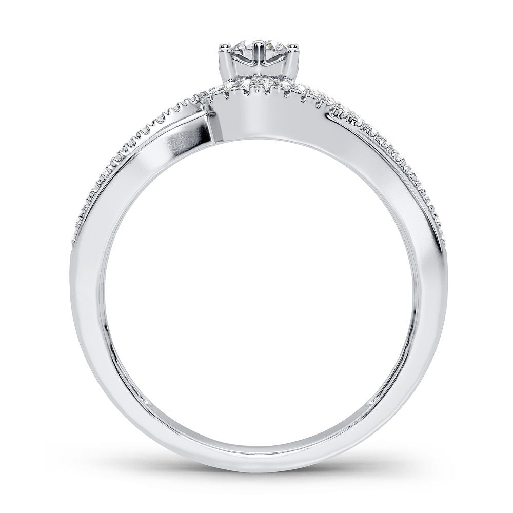 14K 0.20CT Diamond Ring - Solomon Jewelers