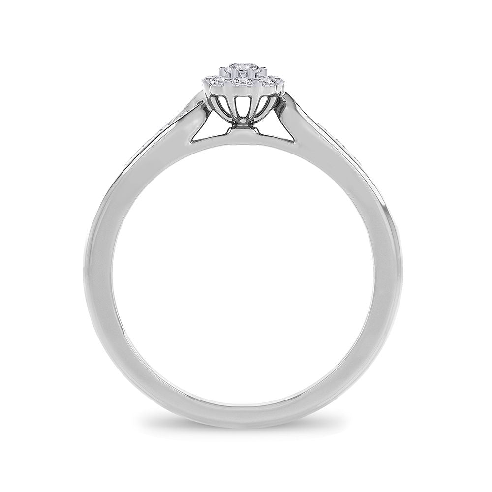 14 Karat White Gold 0.25CT Diamond RING - Solomon Jewelers