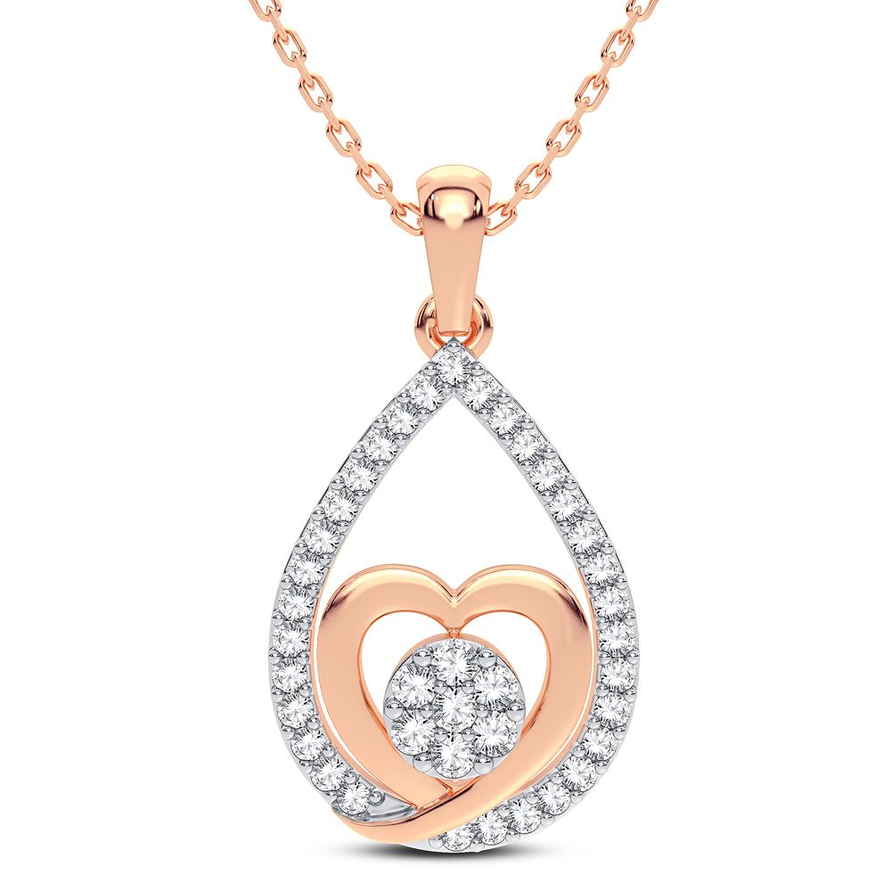 14K 0.25CT DIAMOND PENDANT - Solomon Jewelers