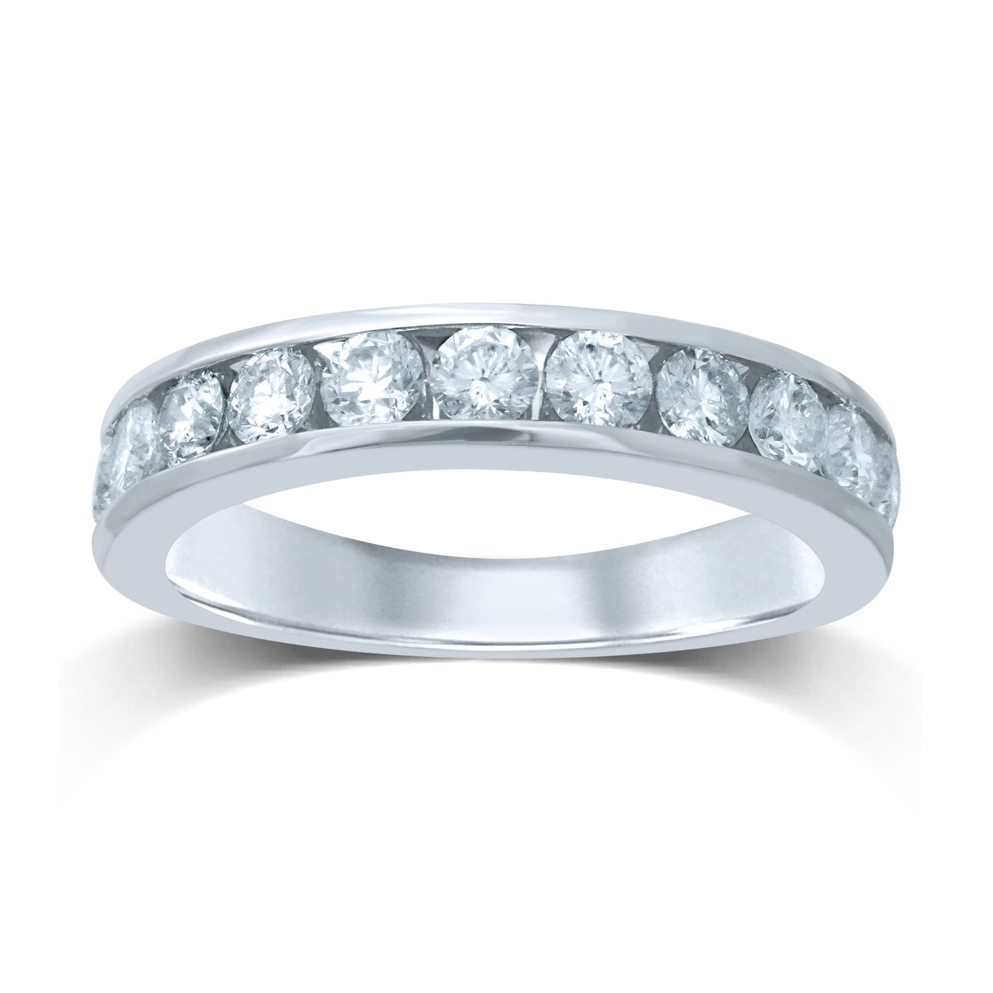 14K 1.00CT Diamond Band (11 Diamond Stones) - Solomon Jewelers