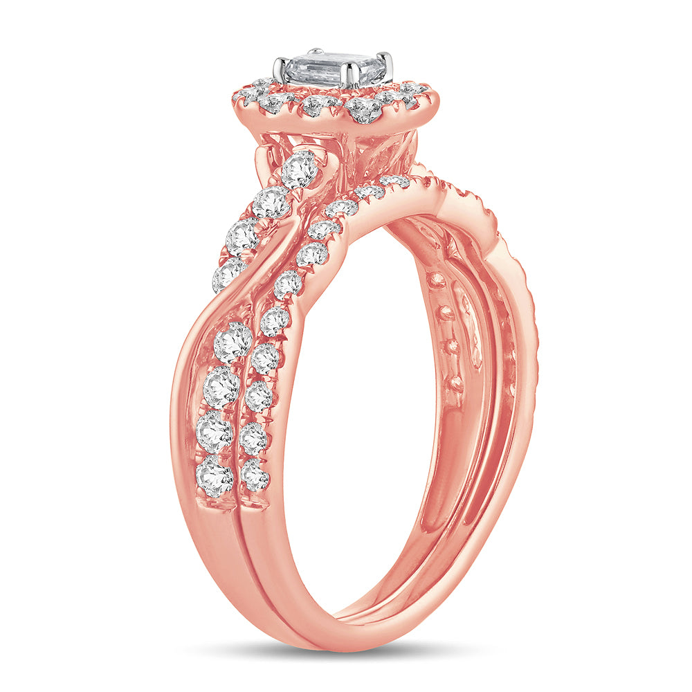 14K 1.00CT Fancy Cut Bridal Ring - Solomon Jewelers