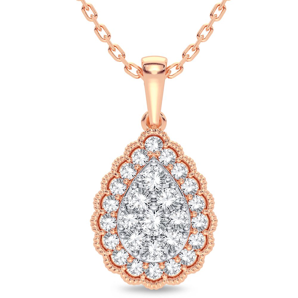 14K 0.33CT Diamond Pendant - Solomon Jewelers