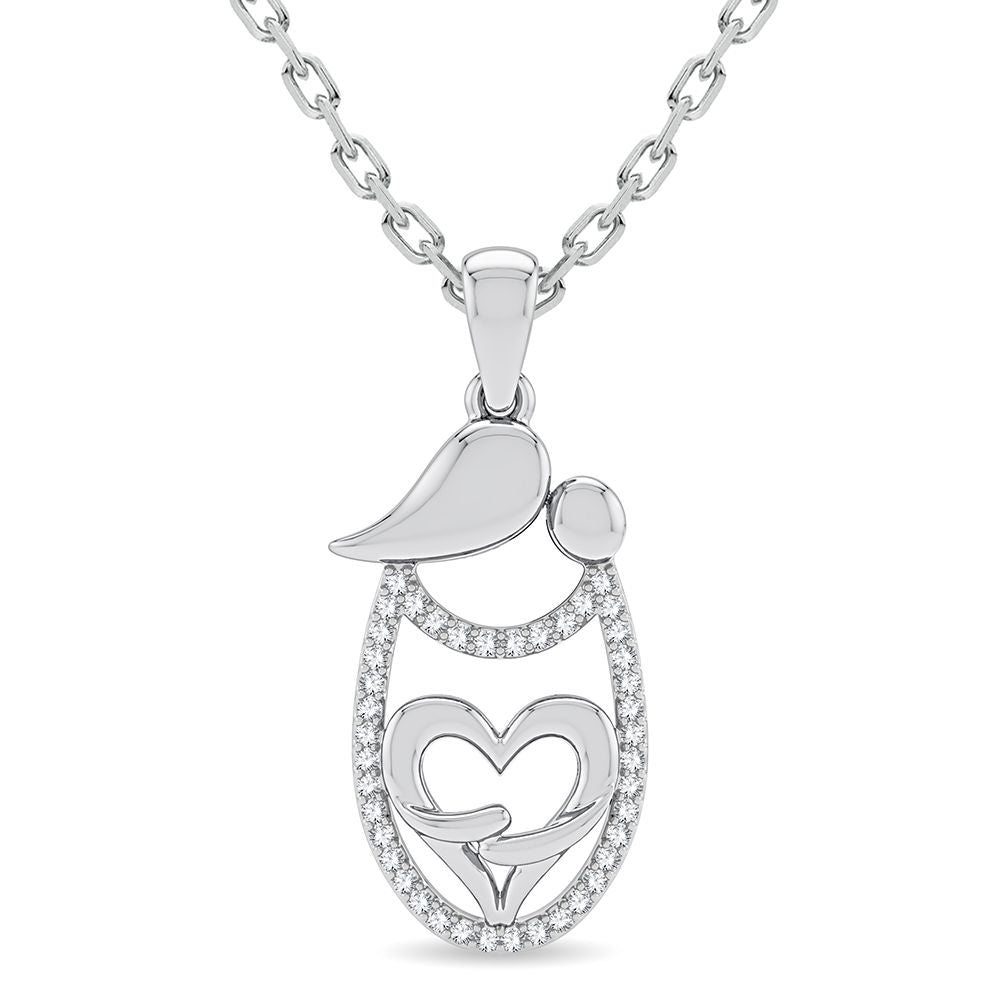 14K 0.10CT Diamond Pendant - Solomon Jewelers