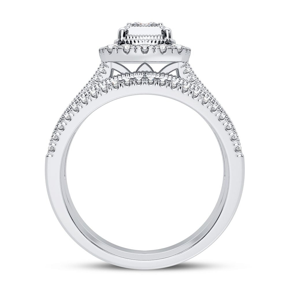 14K 0.62CT Diamond Bridal Ring - Solomon Jewelers