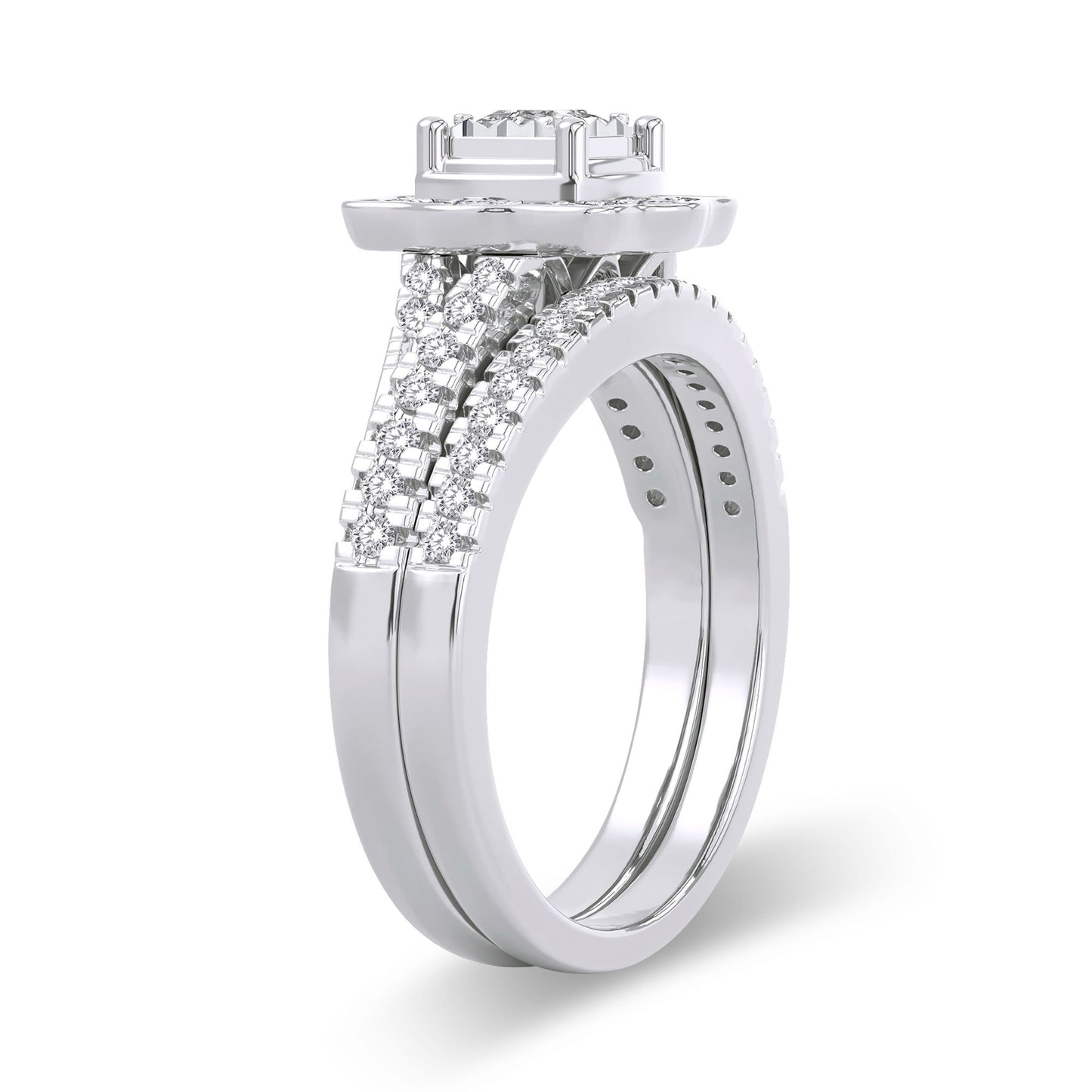 14K 0.62CT Diamond Bridal Ring - Solomon Jewelers