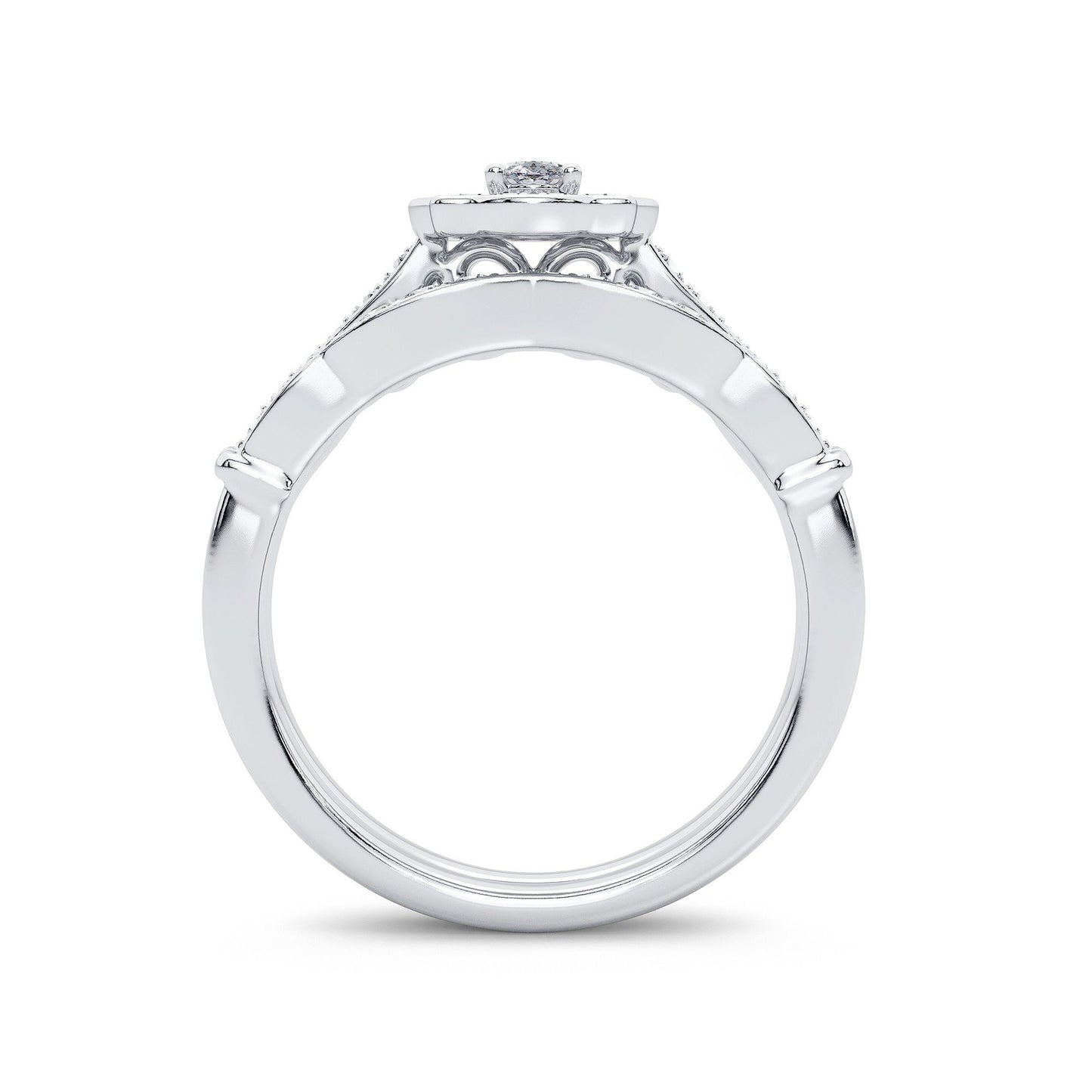 14k 0.50ct Diamond Bridal Ring - Solomon Jewelers