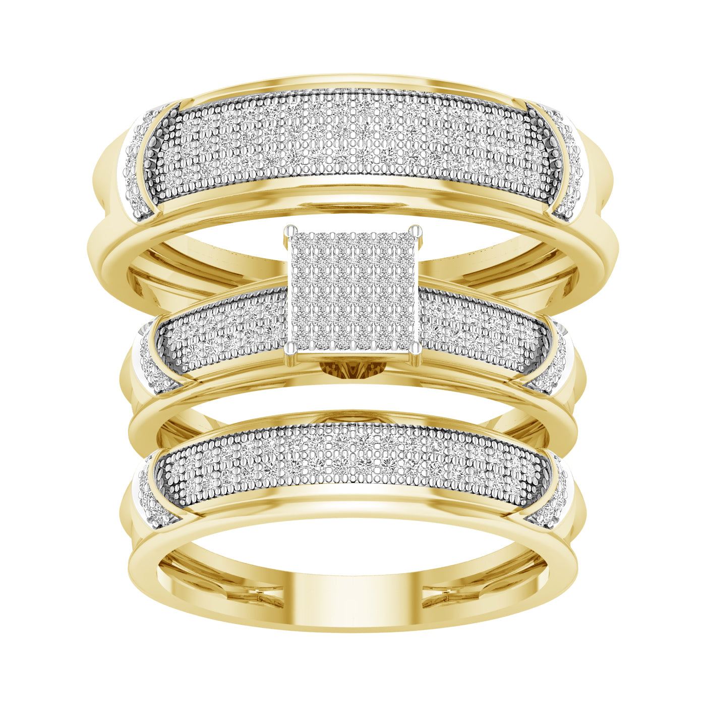 10K 0.50ct Diamond Trio Set - Solomon Jewelers