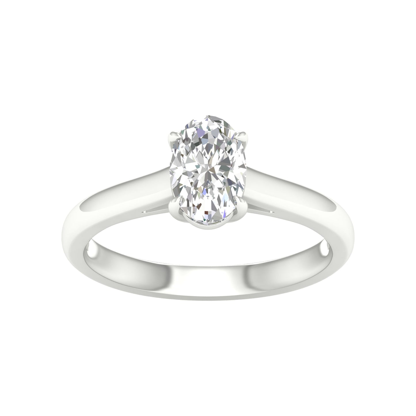 14K 1.00CT Certified Lab Grown Diamond Ring ( IGI Certified ) - Solomon Jewelers