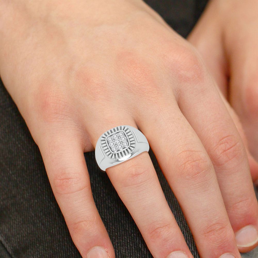 10K 0.20ct Diamond Mens Ring - Solomon Jewelers