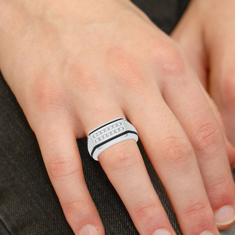 10K 0.25ct Diamond Mens Ring - Solomon Jewelers
