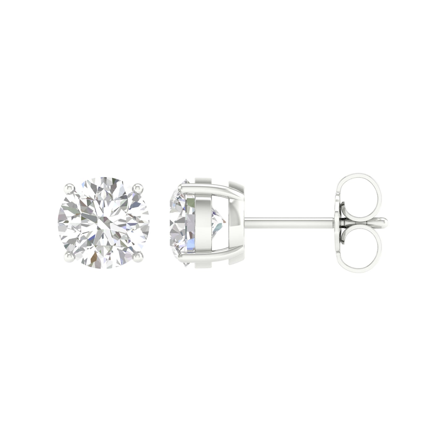 14K 2.00CT Certified Lab Grown Diamond Earrings ( IGI Certified ) - Solomon Jewelers