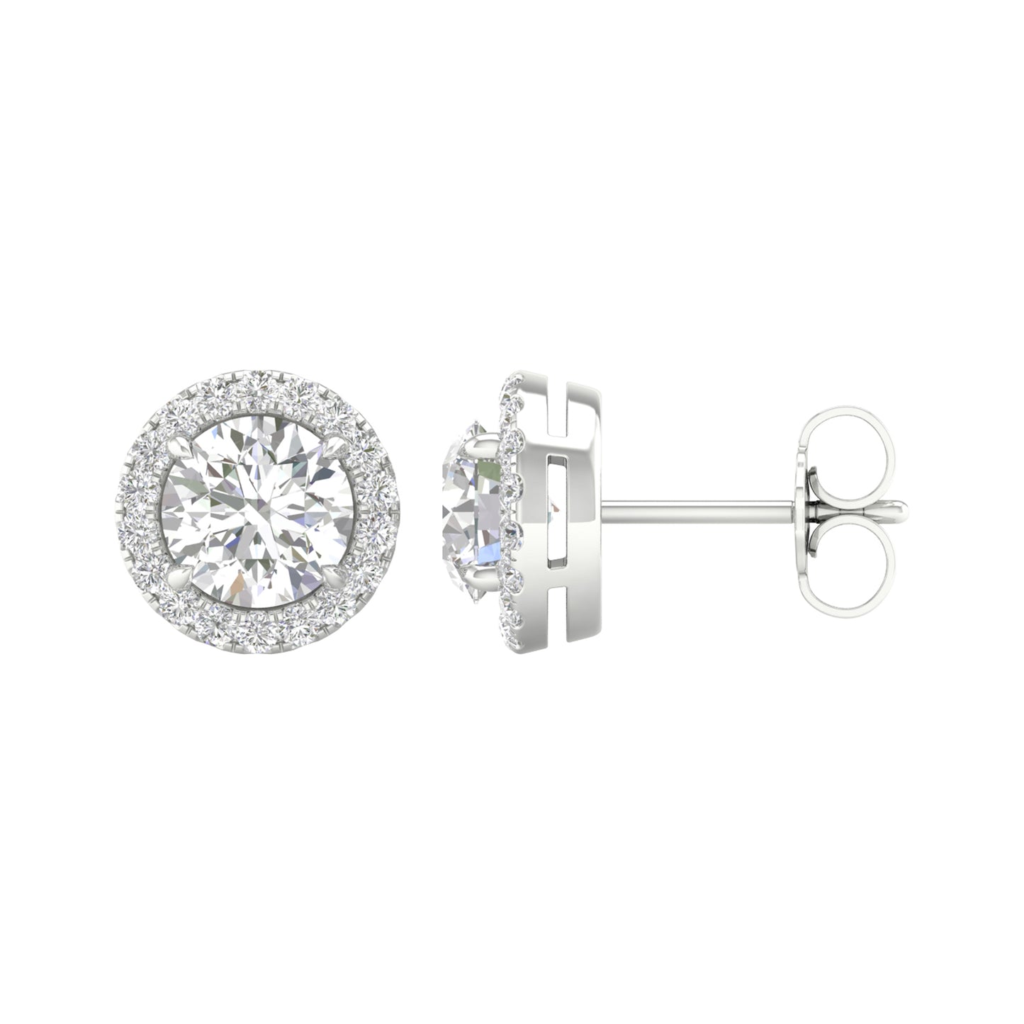 14K 2.25CT Certified Lab Grown Diamond Earrings ( IGI Certified ) - Solomon Jewelers
