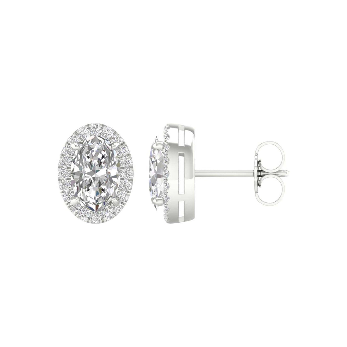 14K 2.25CT Certified Lab Grown Diamond Earrings ( IGI Certified ) - Solomon Jewelers