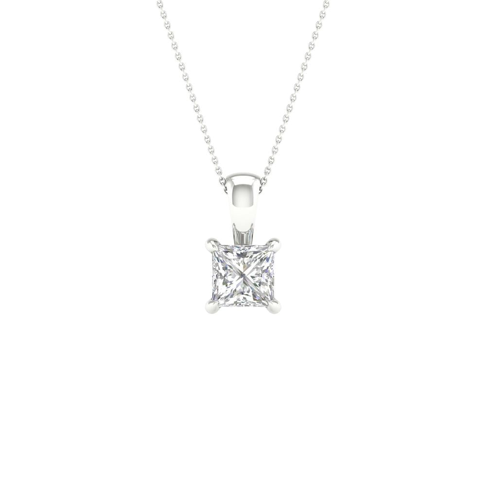 14K 1.00CT Certified Lab Grown Diamond Pendant ( IGI Certified ) - Solomon Jewelers