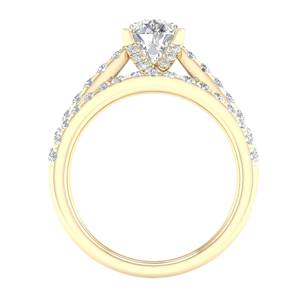 14K 2.33CT Lab Grown Bridal Set - Solomon Jewelers
