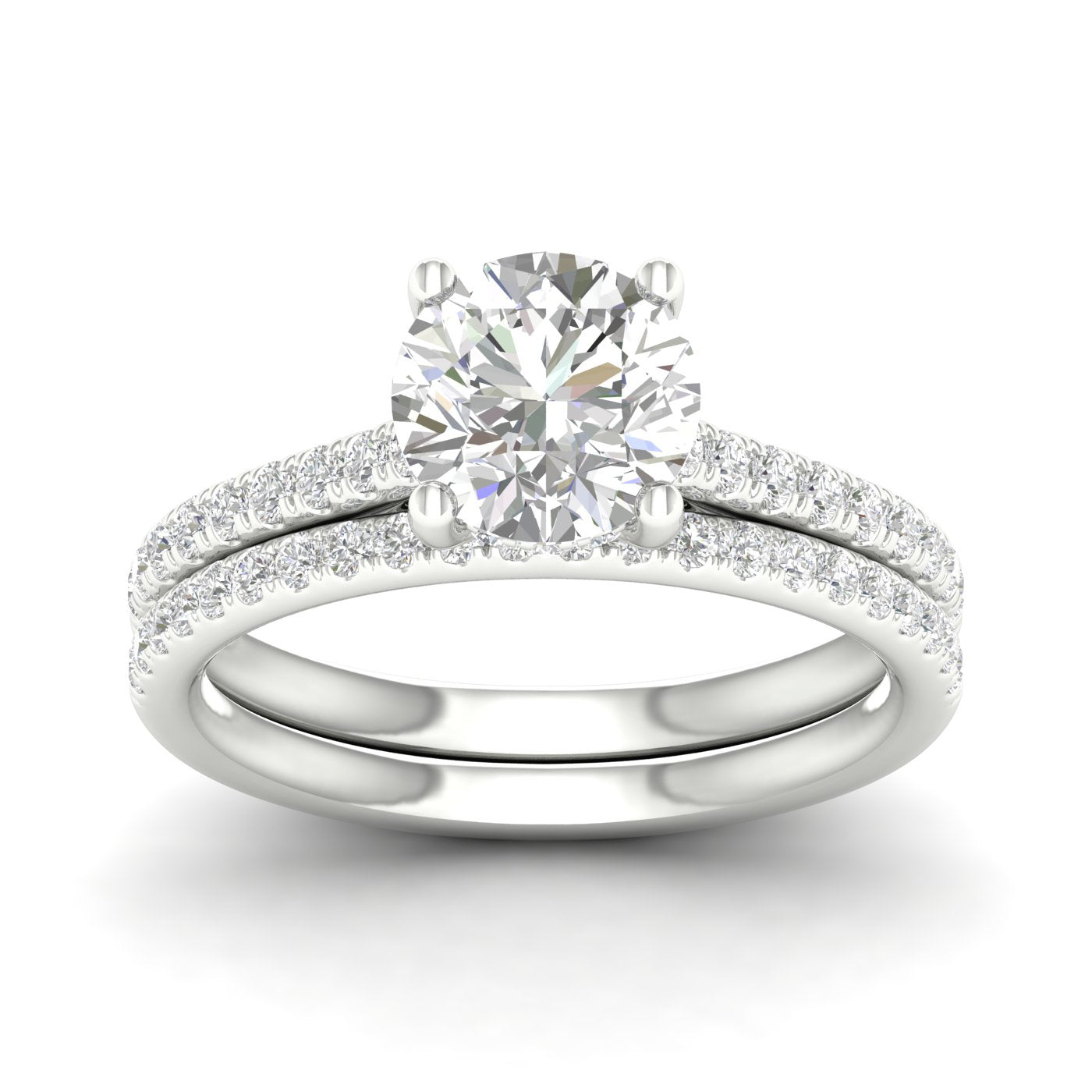 14K 2.50CT Lab Diamond Bridal Ring - Solomon Jewelers