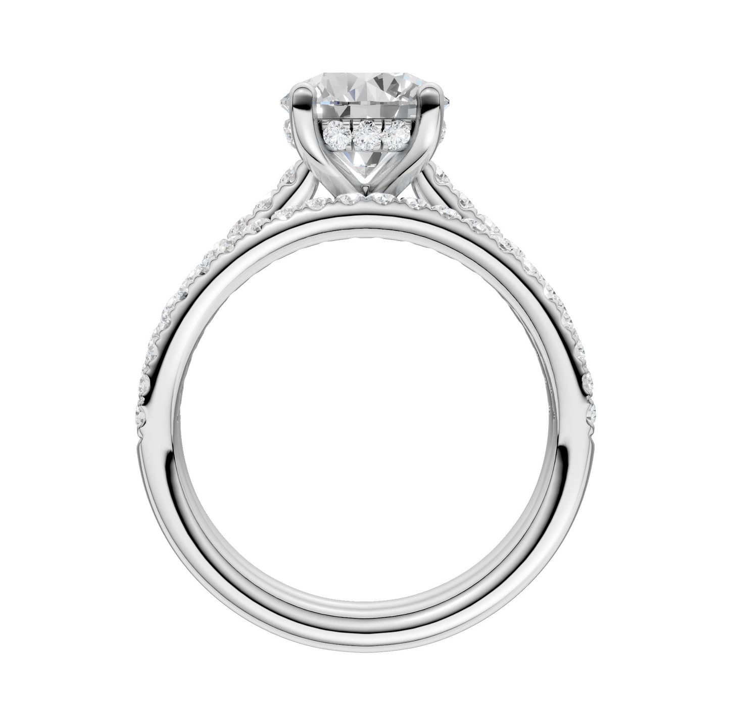 14K 2.50CT Lab Diamond Bridal Ring - Solomon Jewelers
