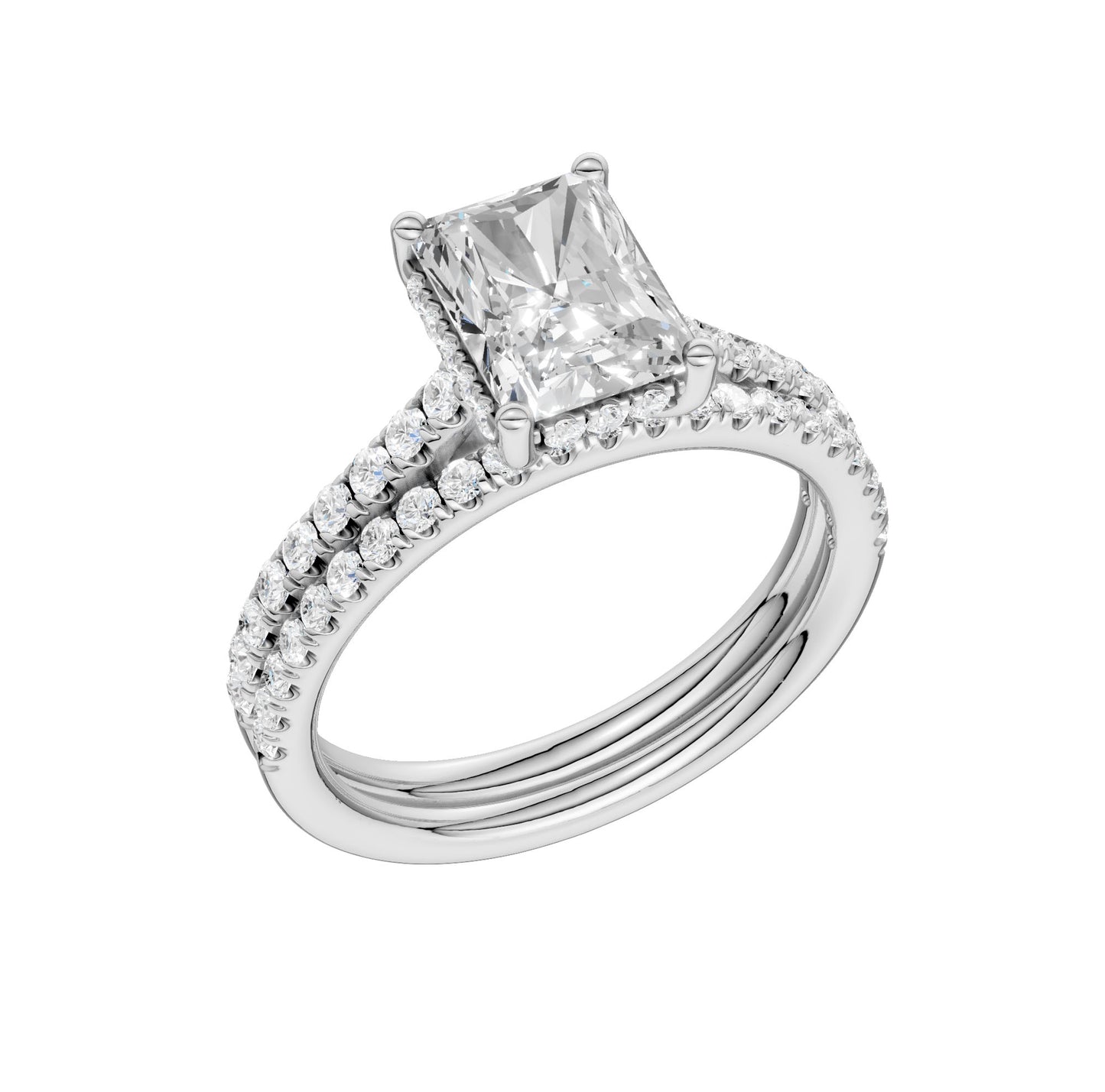14K 2.50ct Lab Grown Diamond Bridal Set - Solomon Jewelers