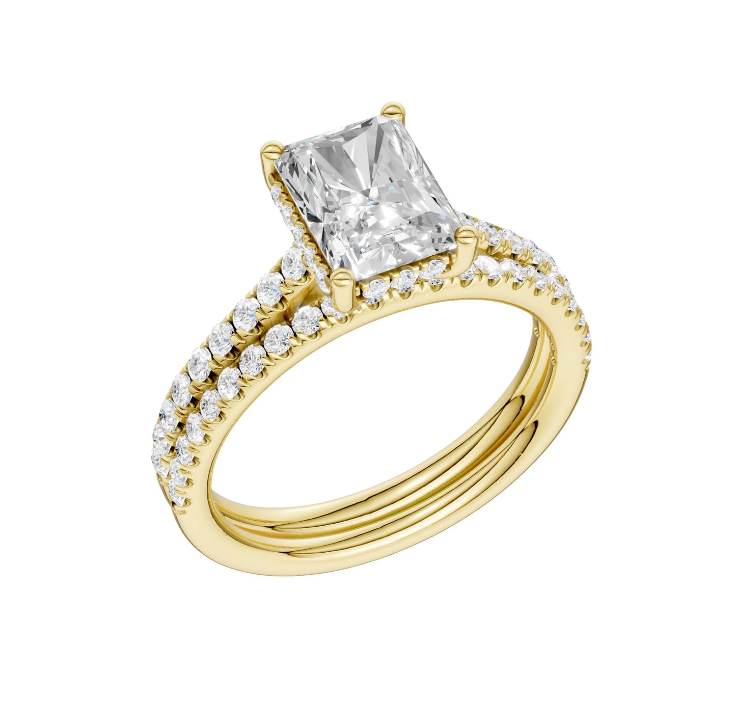 14K 2.50ct Lab Grown Diamond Bridal Set - Solomon Jewelers