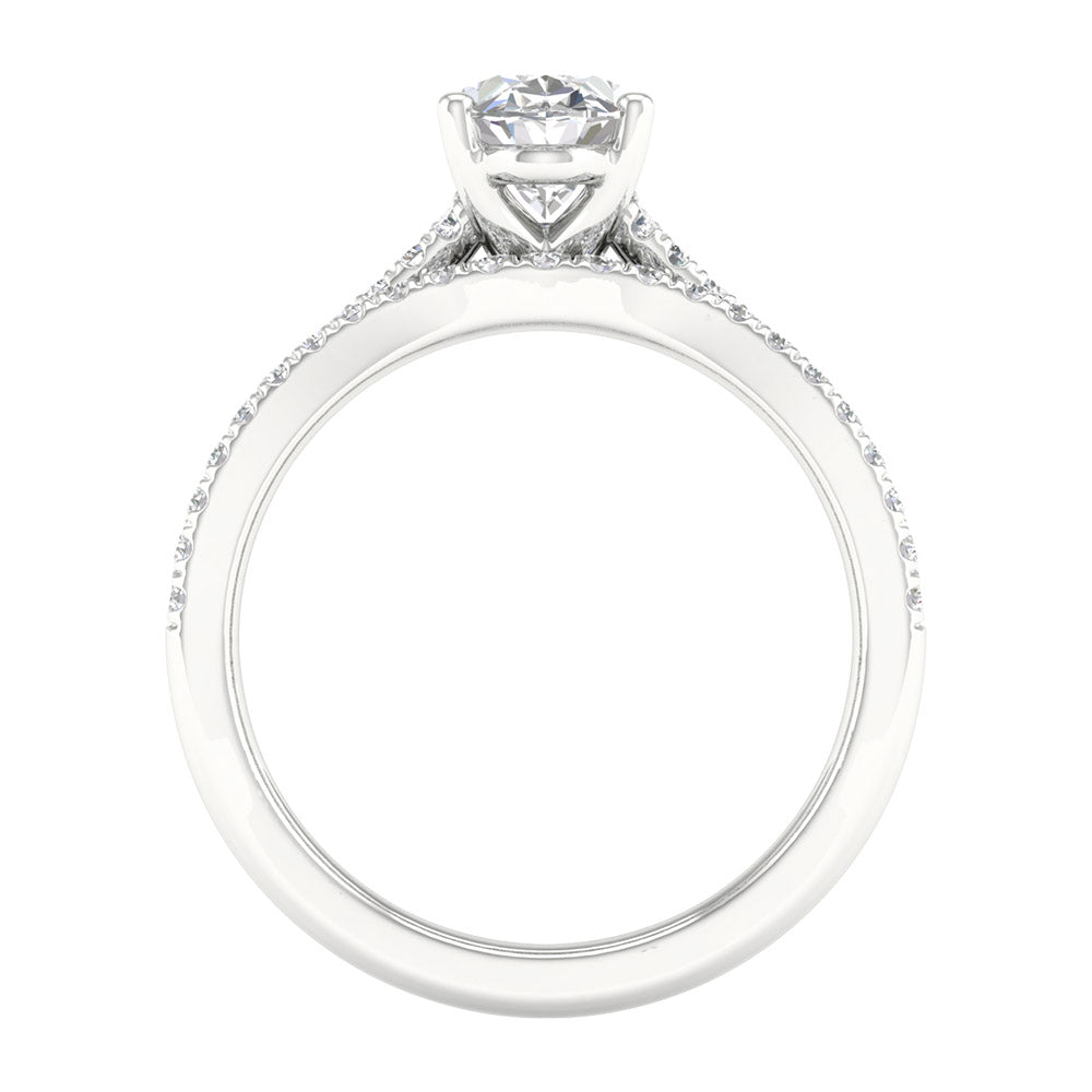 14K 1.40CT Lab Grown Bridal Set - Solomon Jewelers