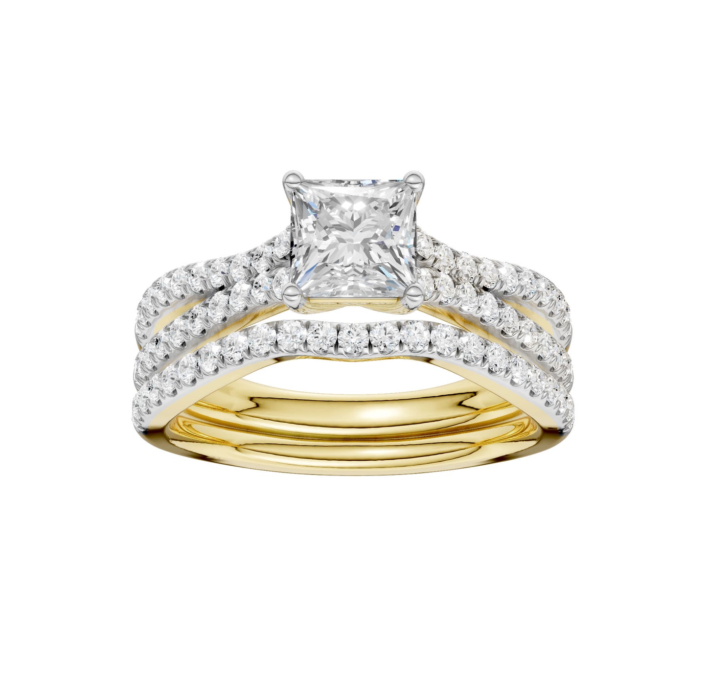 Certified Lab Grown 14K 1.40CT Diamond Bridal Set - Solomon Jewelers