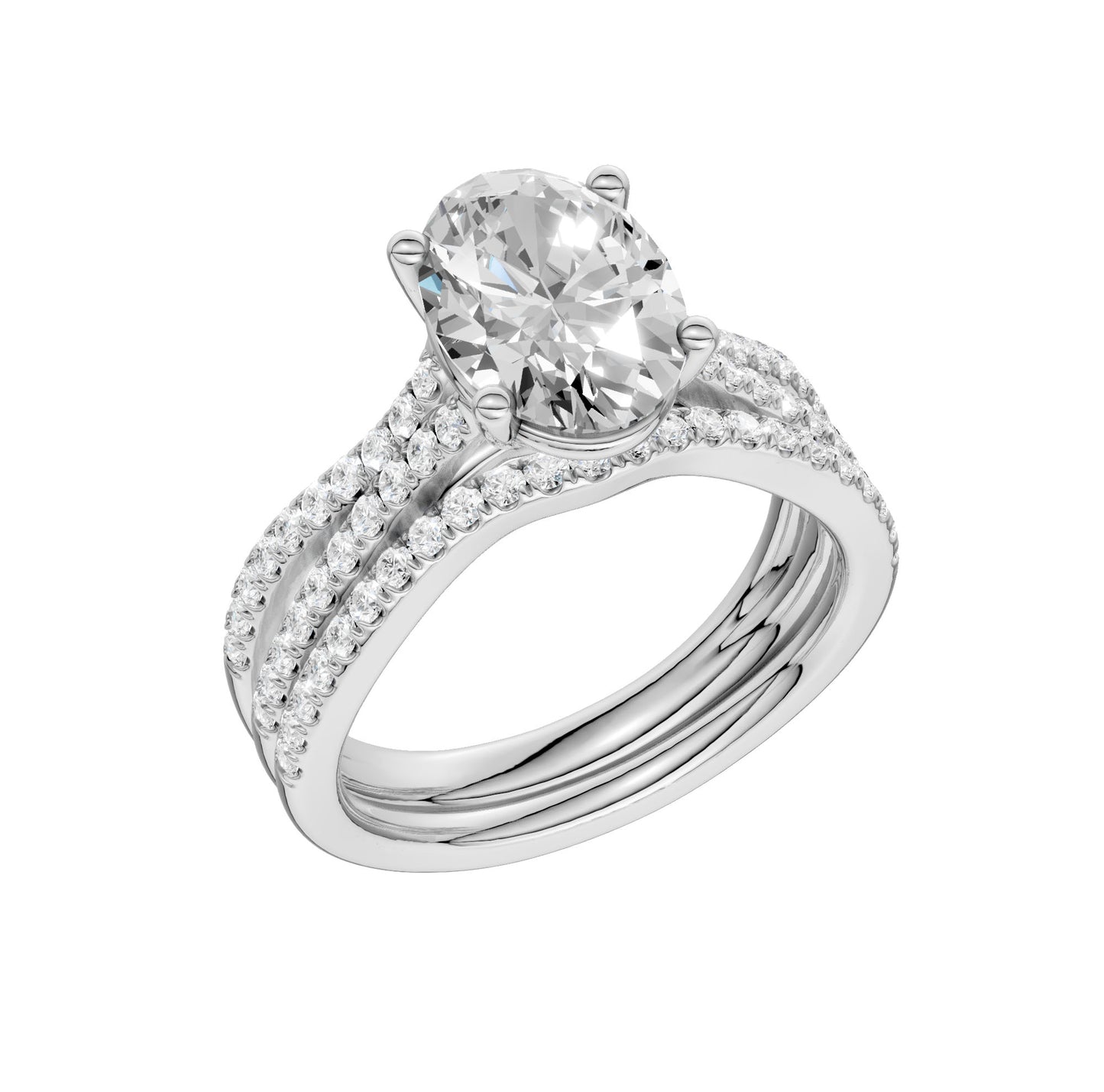 14K 1.40CT Lab Diamond Bridal Set - Solomon Jewelers