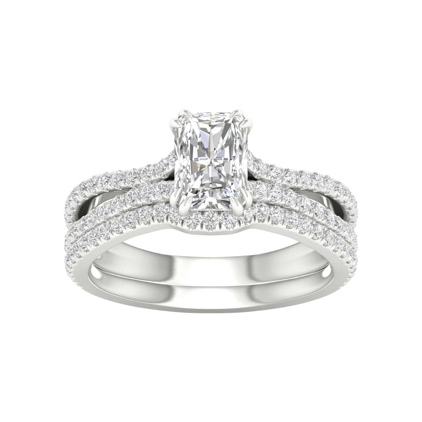 14K 1.50CT Lab Grown Diamond Bridal Set - Solomon Jewelers