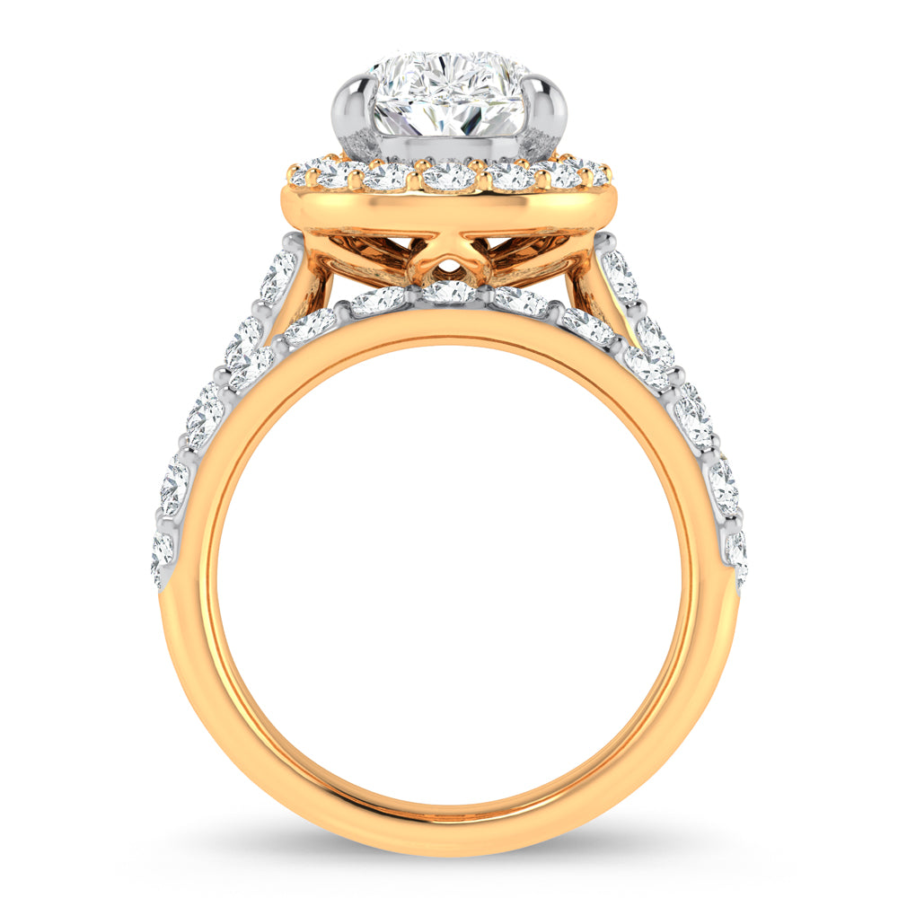 14K 5.00CT Certified Lab Grown Diamond Bridal Ring - Solomon Jewelers