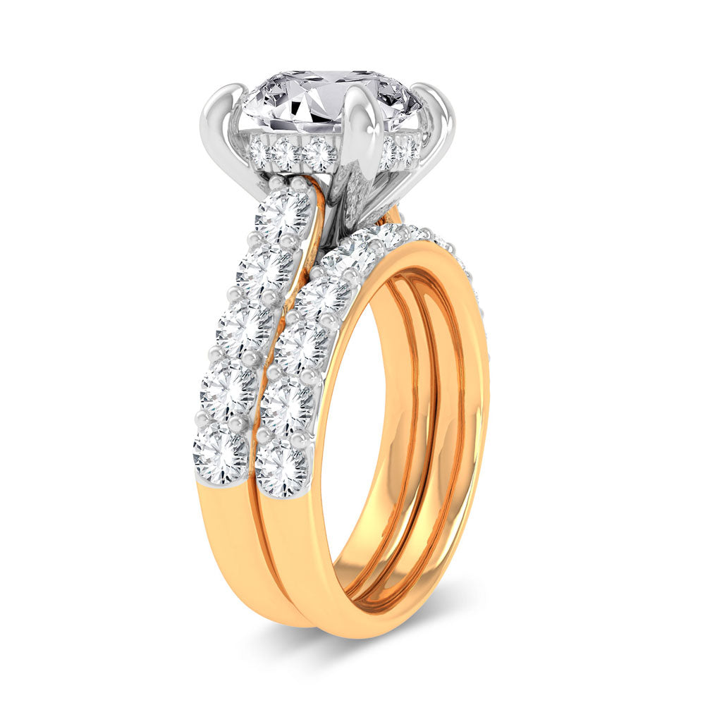14K 5.00CT Certified Lab Grown Diamond Bridal Ring - Solomon Jewelers