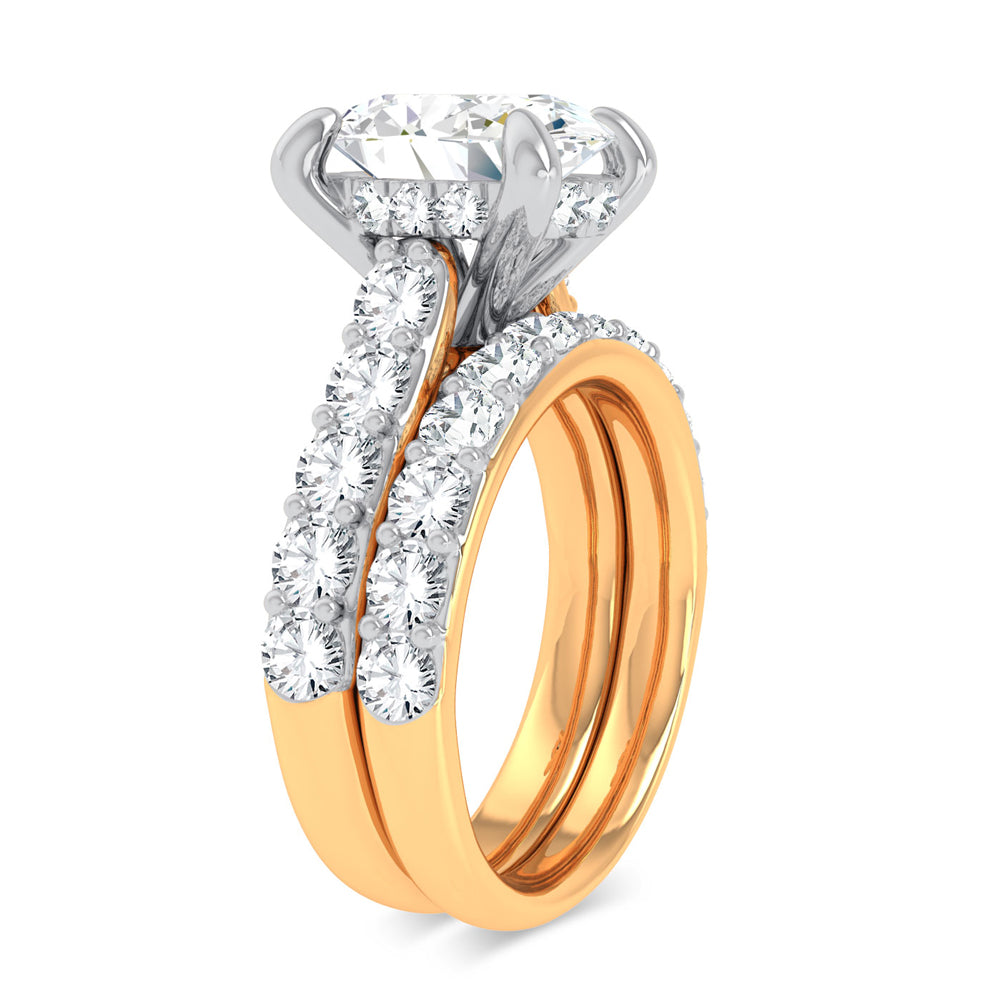 14K 5.00CT Certified Lab Grown Diamond Bridal Ring - Solomon Jewelers