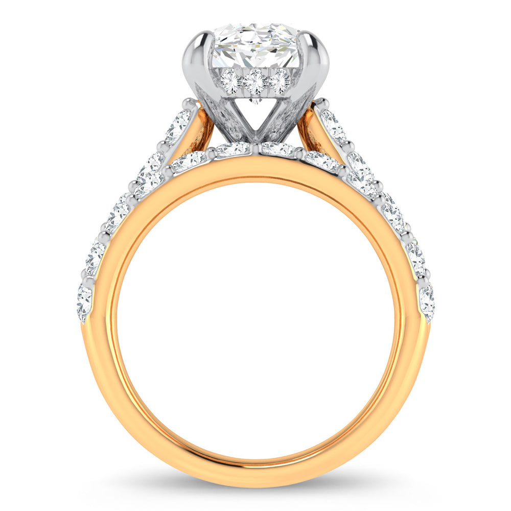 14K 5.00CT Certified Lab Grown Diamond Bridal Ring - Solomon Jewelers
