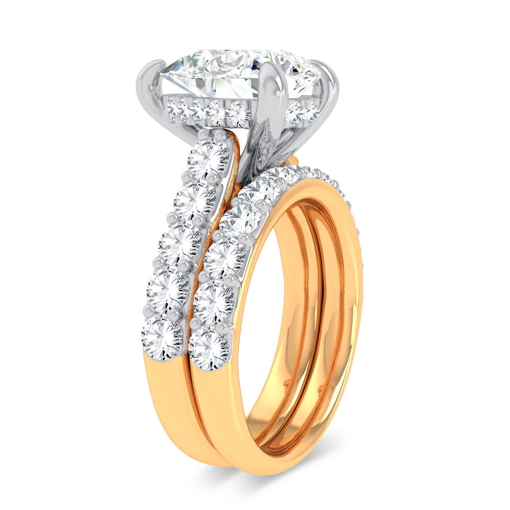 14K 5.00CT Certified Lab Grown Diamond Bridal Ring - Solomon Jewelers